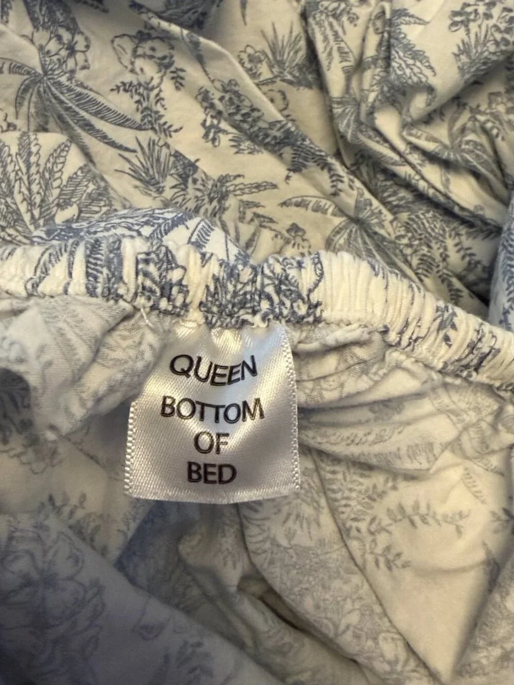 Tommy Bahama Home Queen Flat Fitted Sheet Standard Sham 20x26 Blue White Tropica